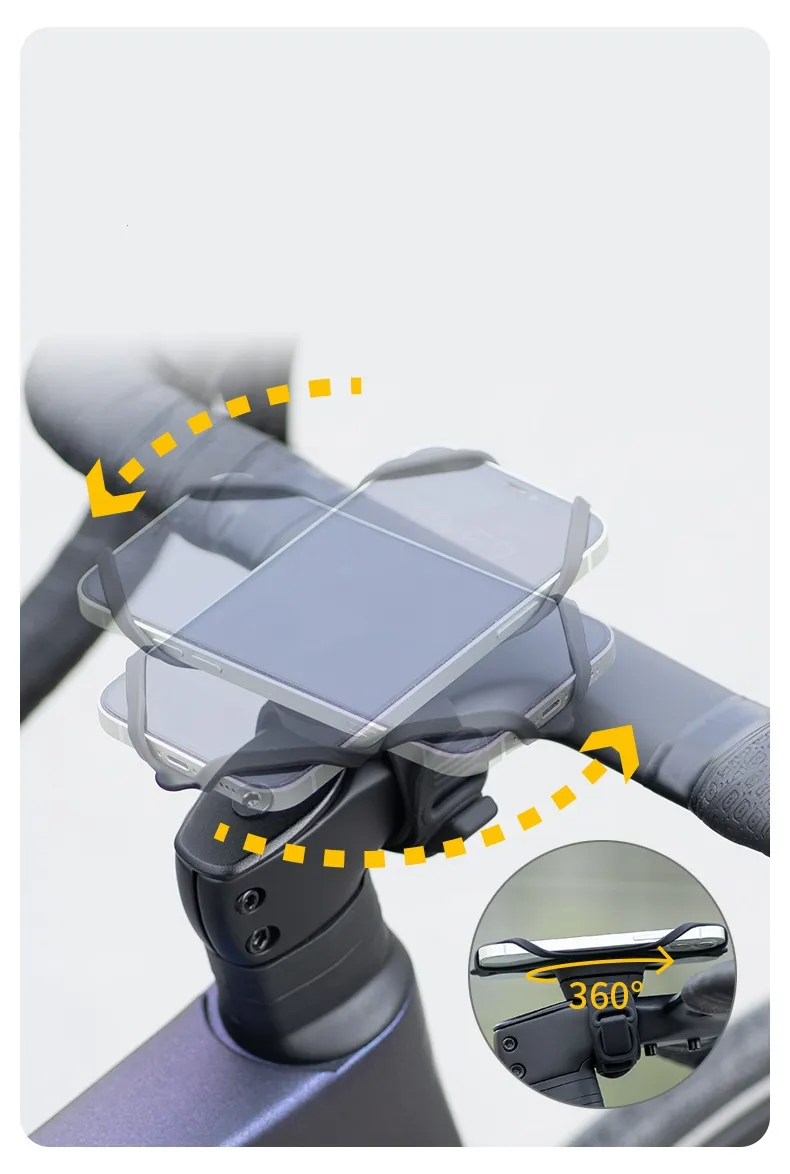 GUB P9 phone holder rotating 360 degrees on a stem