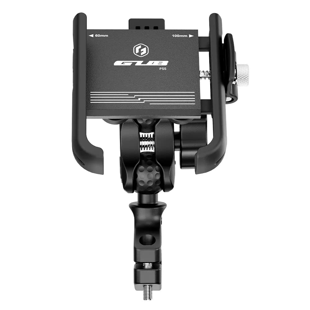 GUB P55 phone mount from the front with handlebar clamp