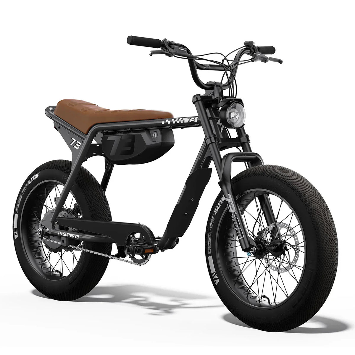 Super73 ZX Special Edition fat-tyre moped-style e-bike in palladium, front three quarter view on plain background