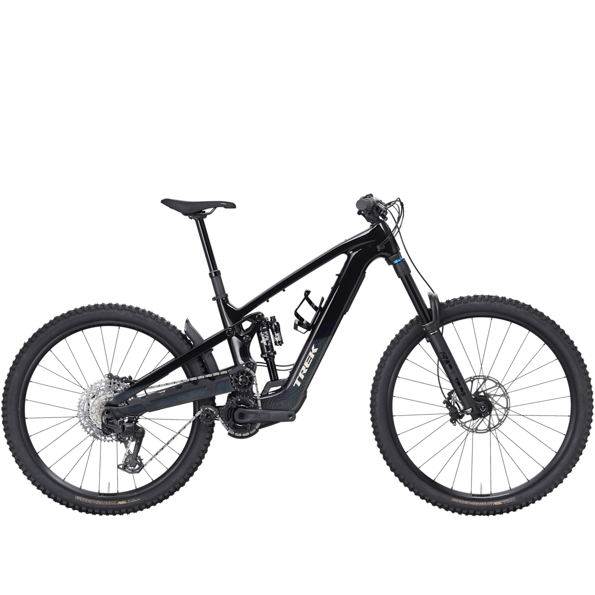 trek Slash+ 9.7 electric bike, side profile on white background