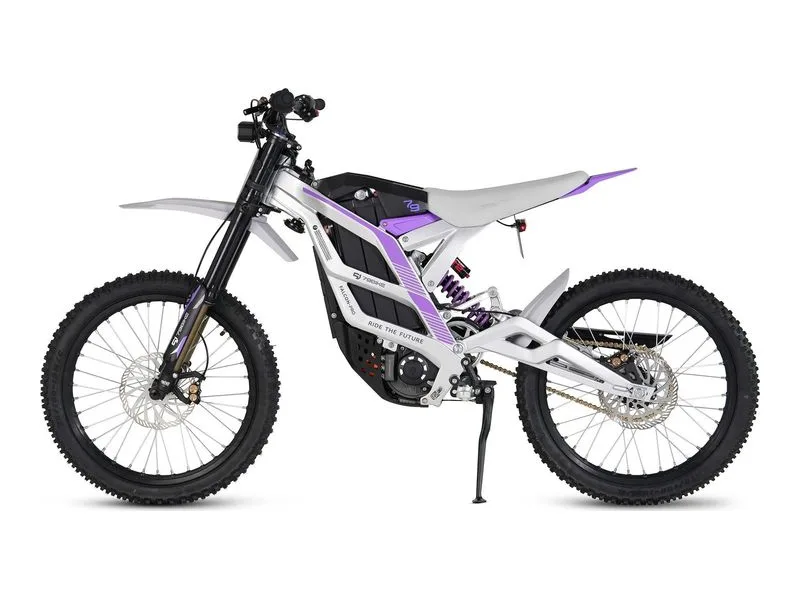 79Bike Falcon Pro electric dirt bike, side profile on white background