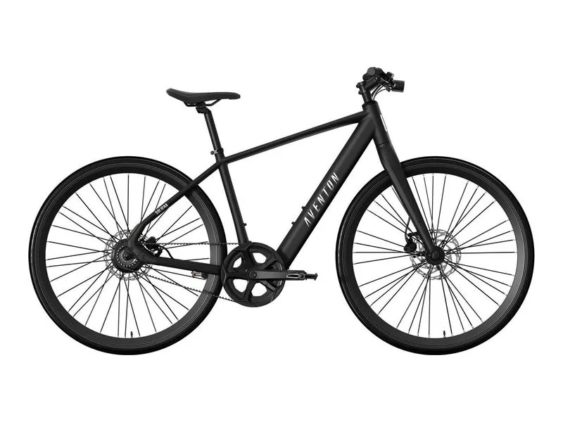 Aventon Soltera 3 ADV lightweight belt drive e-bike, side profile on white background