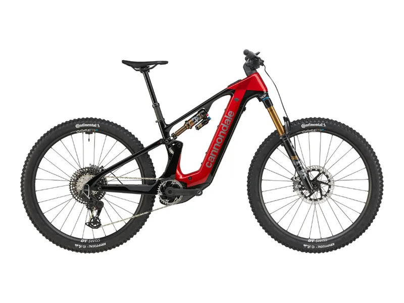 Cannondale Moterra 2 carbon trail e-MTB, side profile on white background