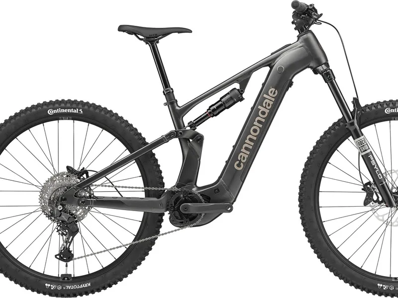 Cannondale Moterra 3 alloy trail e-MTB, side profile on white background