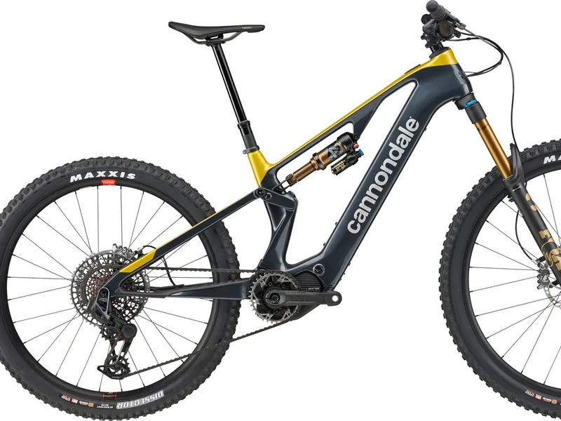 Cannondale Moterra SL 1 carbon e-MTB, side profile on white background
