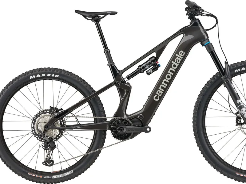 Cannondale Moterra SL 2 carbon e-MTB, side profile on white background