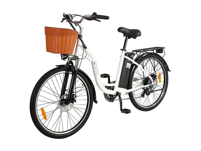DYU C6 budget city e-bike, side profile on white background