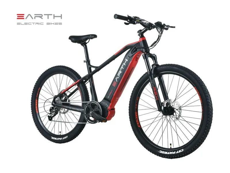 Earth T-REX 650B SP hardtail e-mountain-bike, side profile on white background