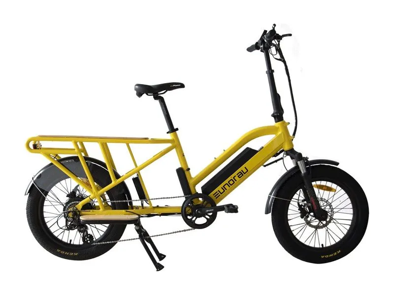 Eunorau G30-CARGO X2.0 compact cargo e-bike, side profile on white background