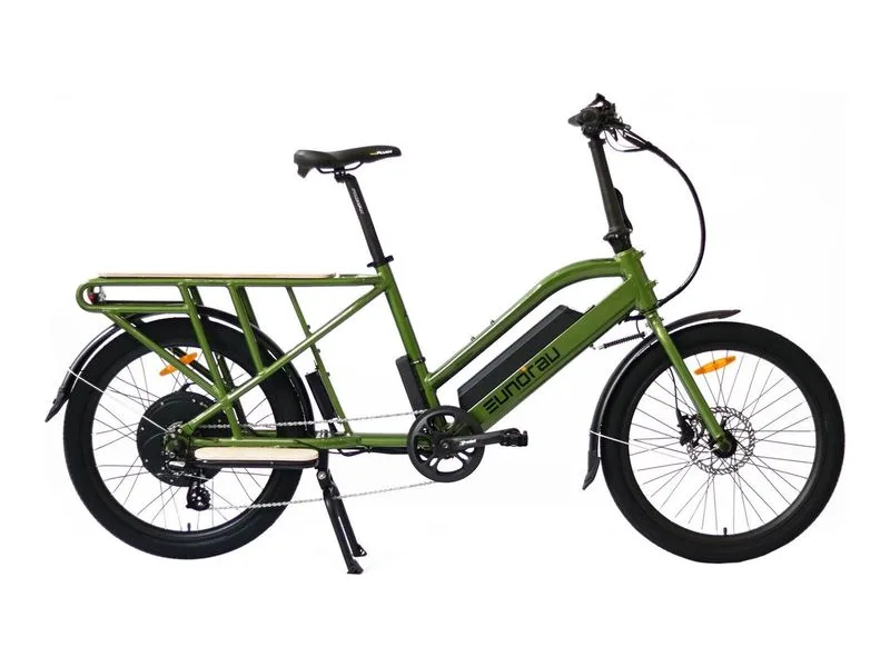 Eunorau MAX-CARGO X2.0 longtail cargo e-bike, side profile on white background