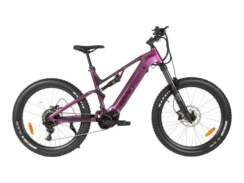 Eunorau URUS 2.0 full suspension electric mountain bike, side profile