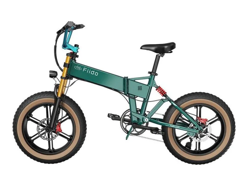 Fiido M1 Pro folding fat-tyre e-bike, side profile on white background