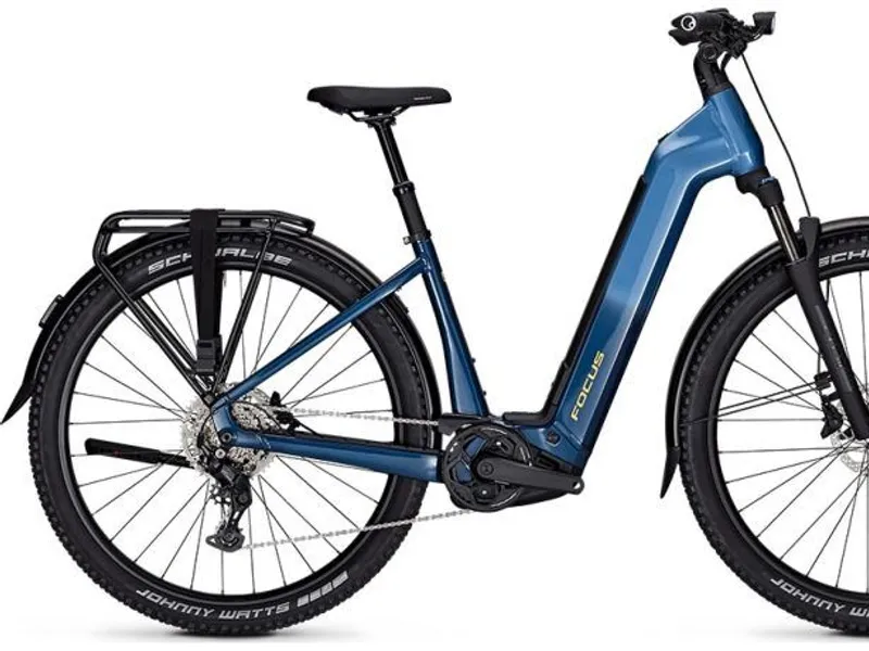 Focus Aventura2 6.7 trekking e-bike, side profile on white background
