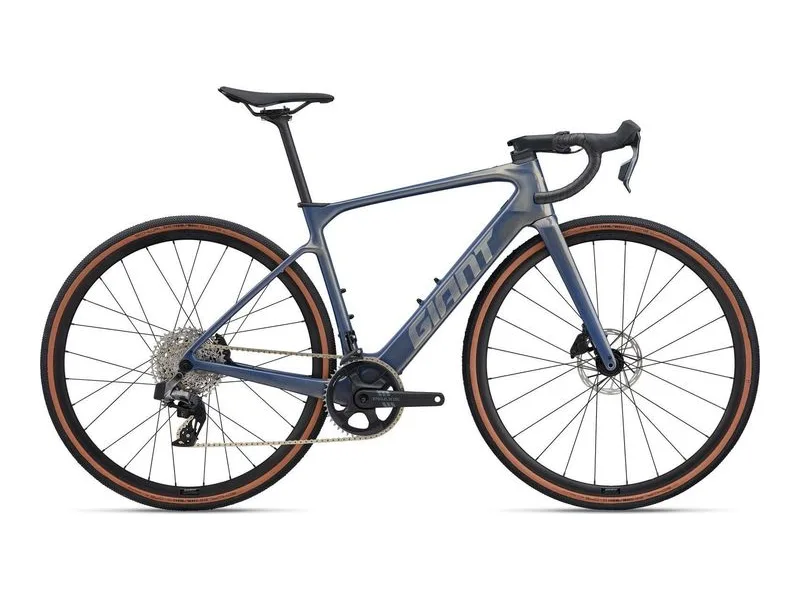 Giant Defy Advanced E+ Elite AR e-bike, side profile on white background