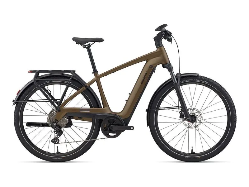 Giant Explore E+ 3 e-bike, side profile on white background