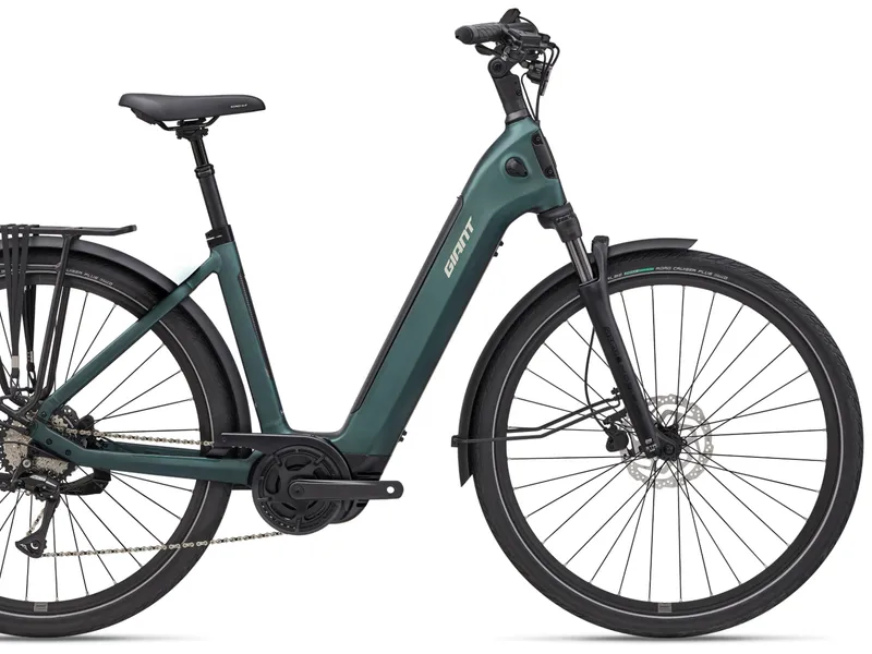 Giant NewTour E+ 3 LST e-bike, side profile on white background