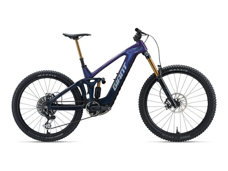 Giant Reign Advanced E+ 0 e-bike, side profile on white background