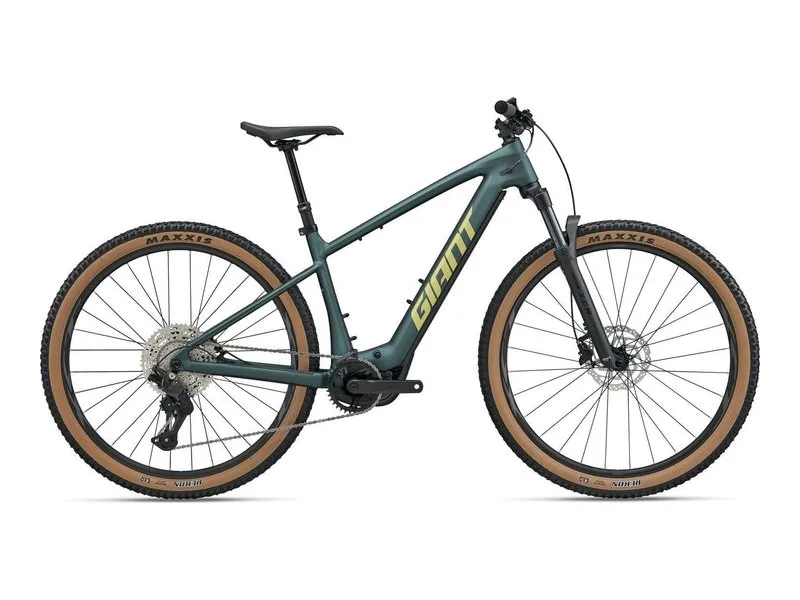 Giant Talon E+ 1 hardtail e-MTB in Kelp Forest, side profile on white background