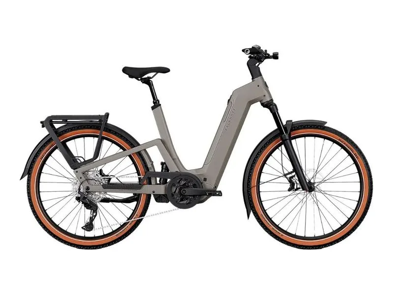 Kalkhoff Entice 7 Move Wave full suspension e-bike in grey, side profile on white background