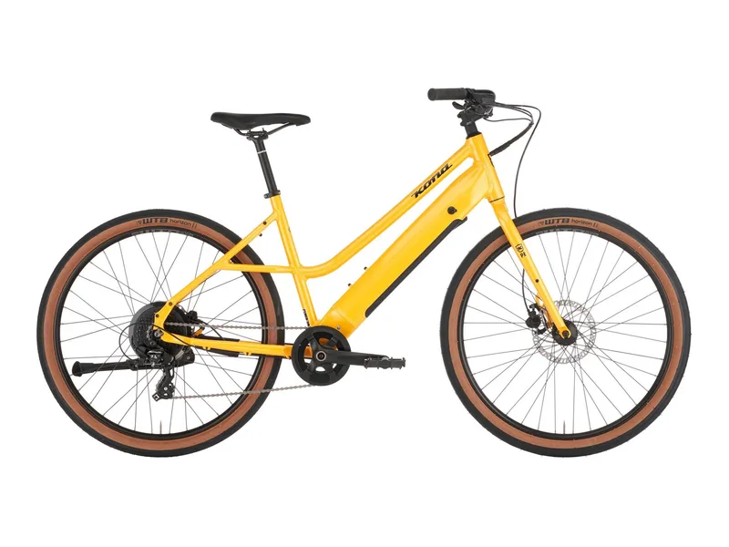 Kona Coco HD step-through e-bike, side profile studio photo