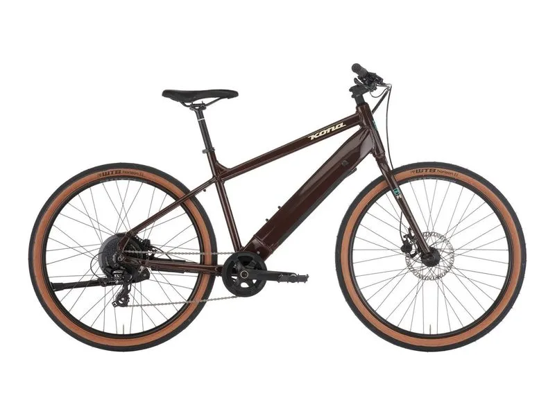 Kona Dew HD commuter e-bike, side profile studio photo
