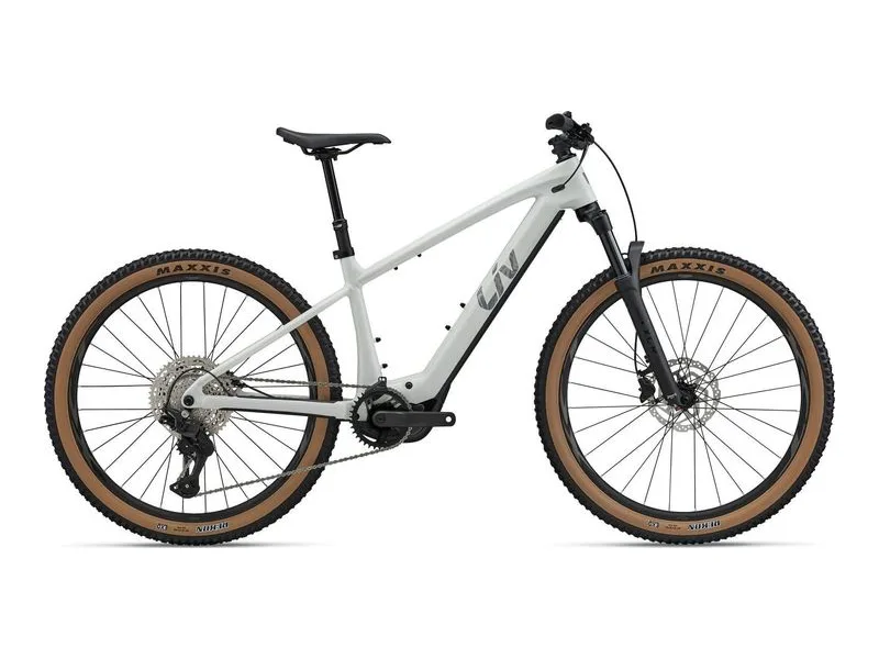 Liv Tempt E+ 1 women's hardtail e-MTB, side profile on white background