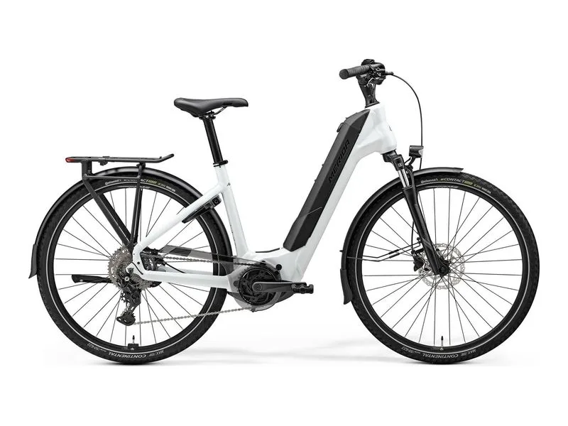 merida eFloat City 400 EQ electric bike, side profile on white background