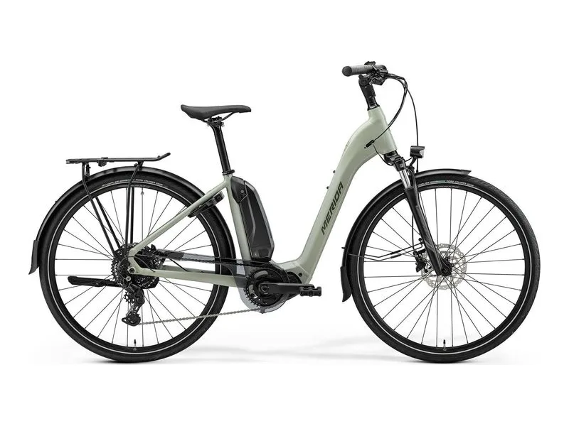 merida eSpresso City 300 EQ SE electric bike, side profile on white background