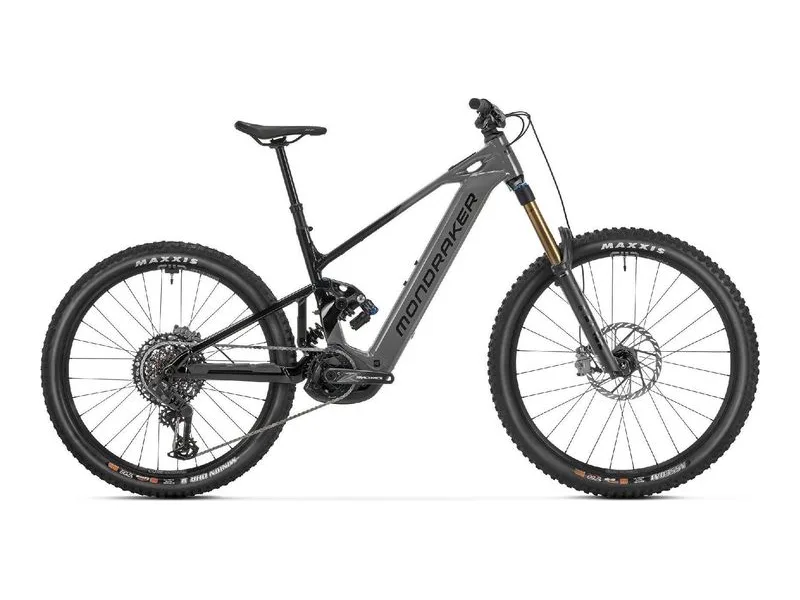 Mondraker Level RR e-MTB, side profile studio photo
