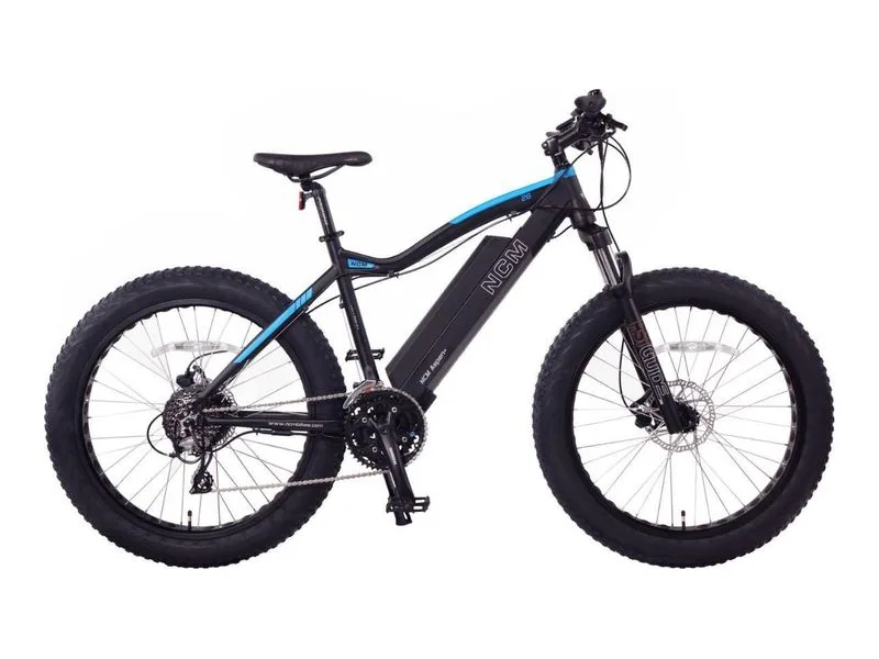 NCM Aspen Plus fat tyre electric bike on a white background