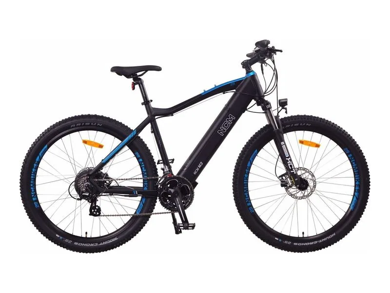 NCM Moscow M3 electric mountain bike on a white background