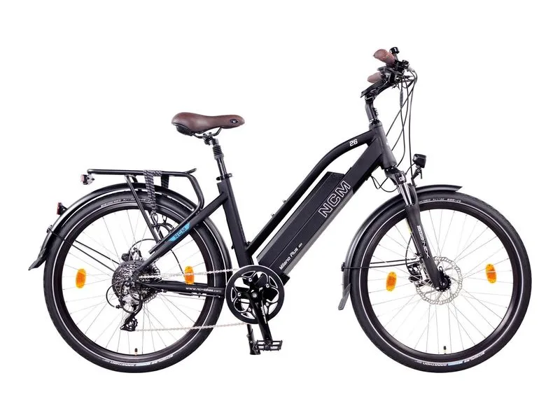 NCM Milano Plus trekking e-bike on a white background