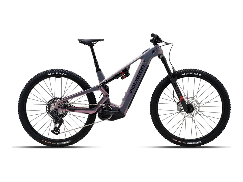 Polygon Collosus TE8 AXS electric bike, side profile on transparent background
