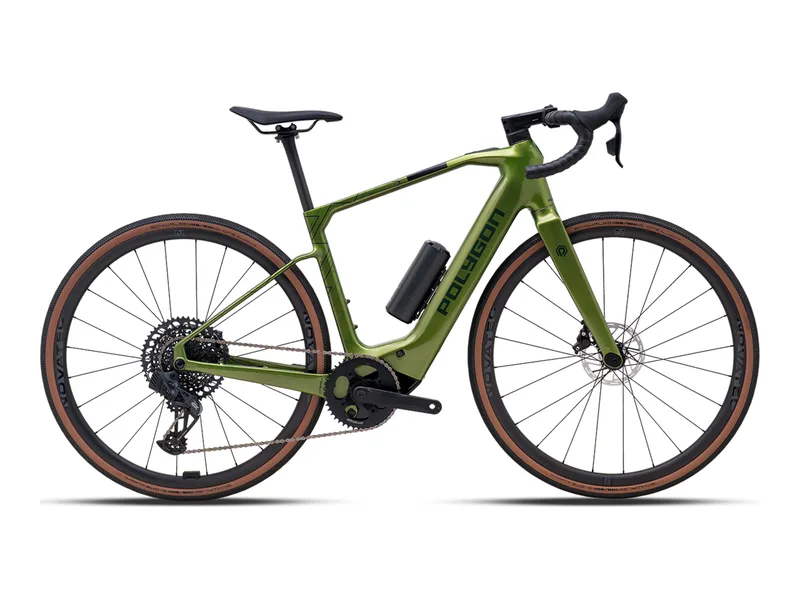 Polygon Tambora AE GX electric bike, side profile on transparent background