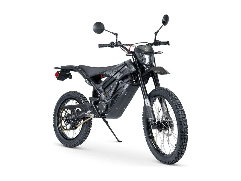 RFN Ares Endurance Road electric motorcycle, side profile on white background