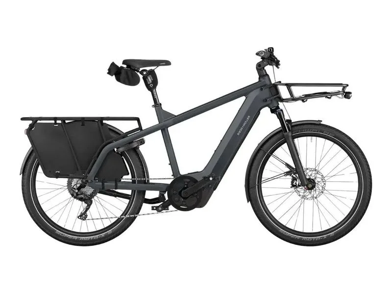 Riese and Muller Multicharger3 Touring longtail cargo e-bike, side profile on white background