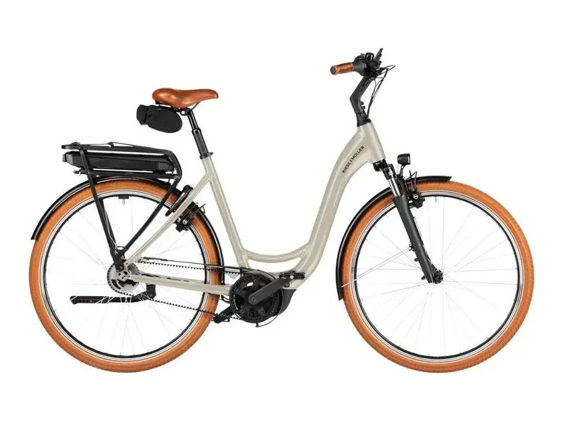 Riese and Muller Swing5 silent step-through city e-bike, side profile on white background