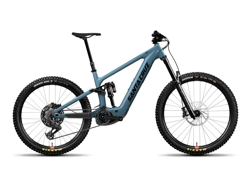 Santa Cruz Bullit 70 in Matte Teal Sparkle, side profile studio photo
