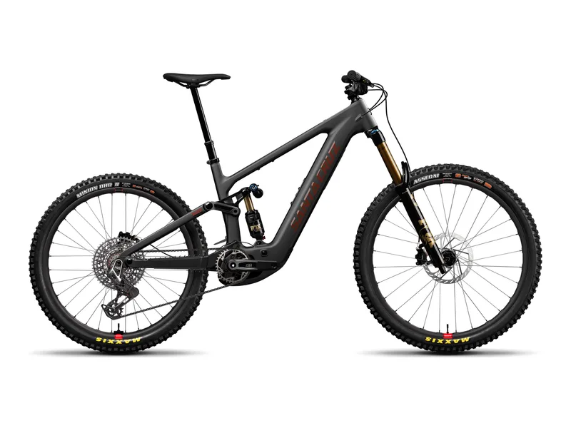 Santa Cruz Bullit X0 AXS RSV in Matte Carbon, side profile studio photo