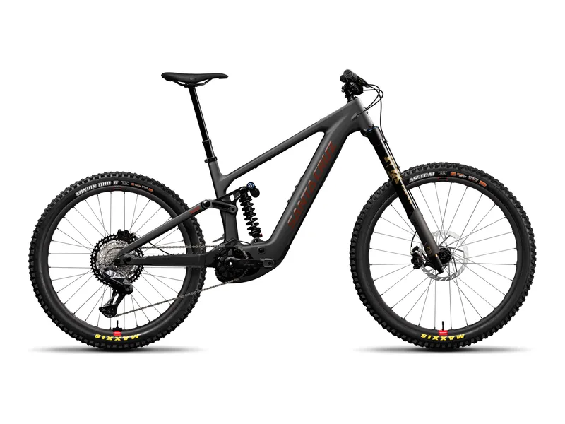 Santa Cruz Bullit XT Di2 RSV in Matte Carbon, side profile studio photo