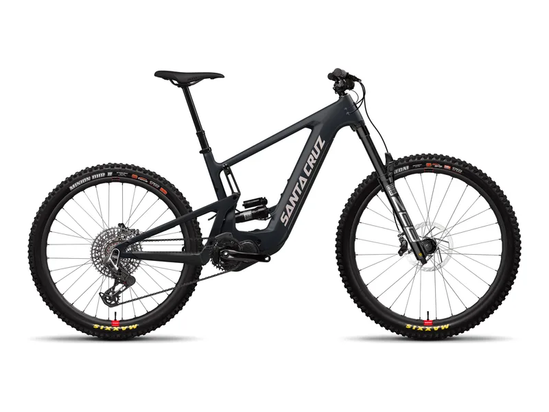 Santa Cruz Heckler X0 AXS RSV in Matte Dark Pewter, side profile studio photo