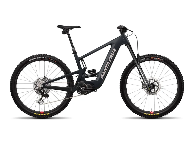 Santa Cruz Heckler XX AXS RSV in Matte Dark Pewter, side profile studio photo