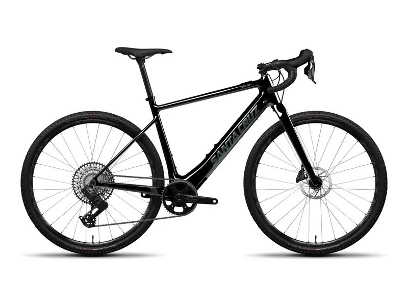 Santa Cruz Skitch GX AXS in Gloss Black, side profile studio photo