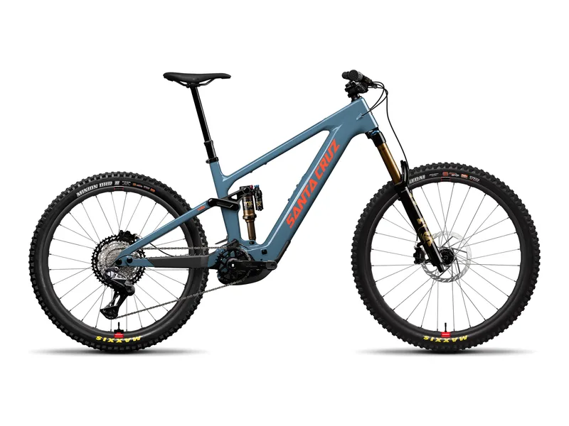 Santa Cruz Vala XT Di2 RSV in Gloss Slate Blue, side profile studio photo