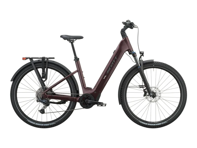 Scott Axis 10 Wave e-bike, side profile on white background
