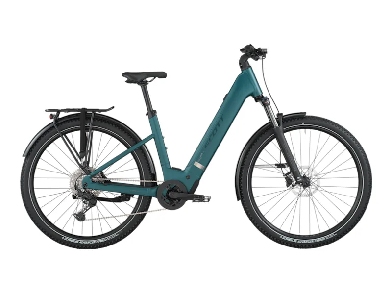 Scott Axis 30 Wave e-bike, side profile on white background