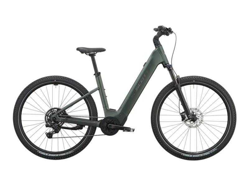 Scott Axis 40 Wave e-bike, side profile on white background