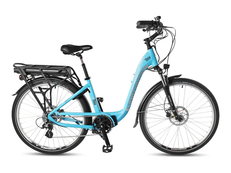 Smartmotion MidCity e-bike in blue, side profile on white background