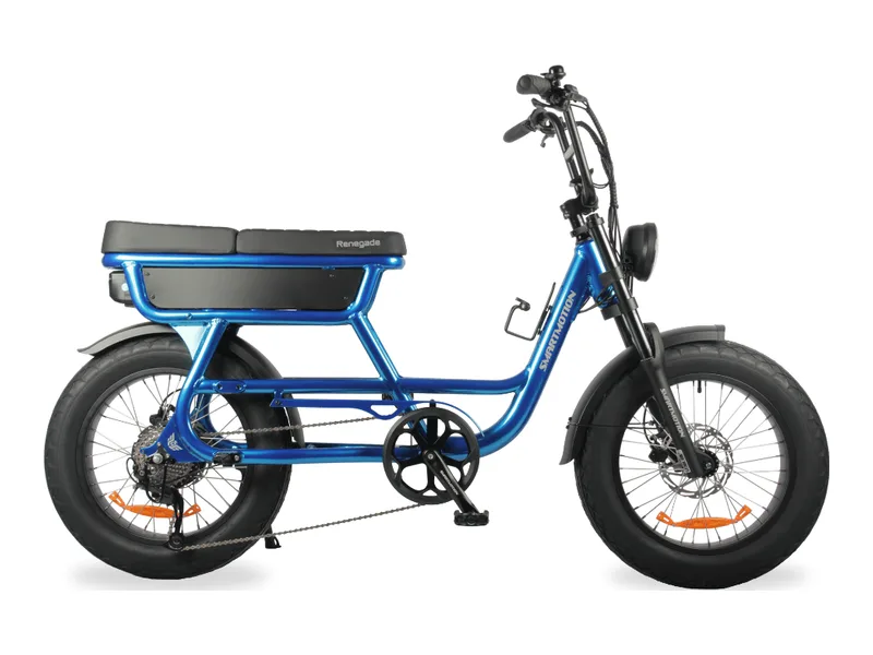 SmartMotion Renegade fat-tyre step-through e-bike, side profile on white background