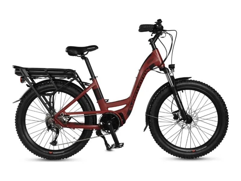 Smartmotion XCity e-bike in sienna, side profile on white background